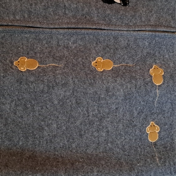 Lisa International Wool cat and mouse vest 3X gray - Picture 3 of 5